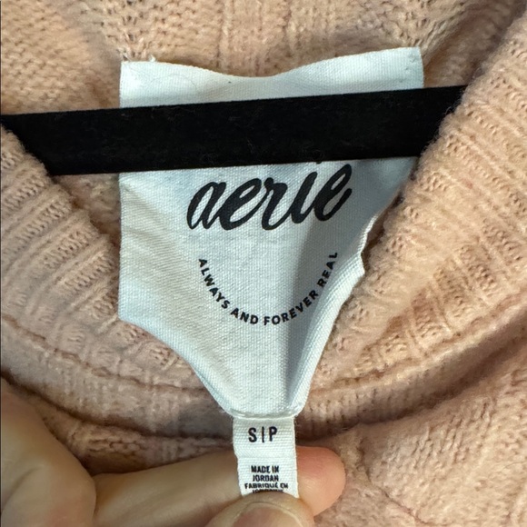 Aerie Cable Knit Sweater - Soft Pink - Picture 2 of 7